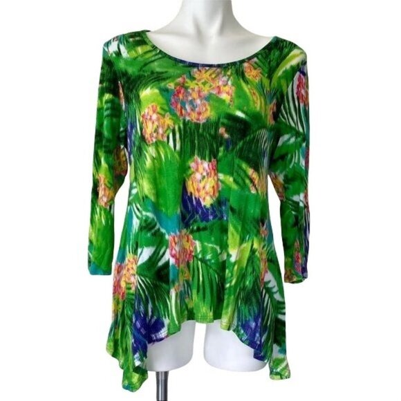 Life Style Petite Top Floral Design Petite Large - Picture 1 of 6